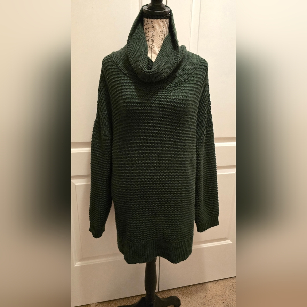 Chunky Knit Sweater Forest Green Medium